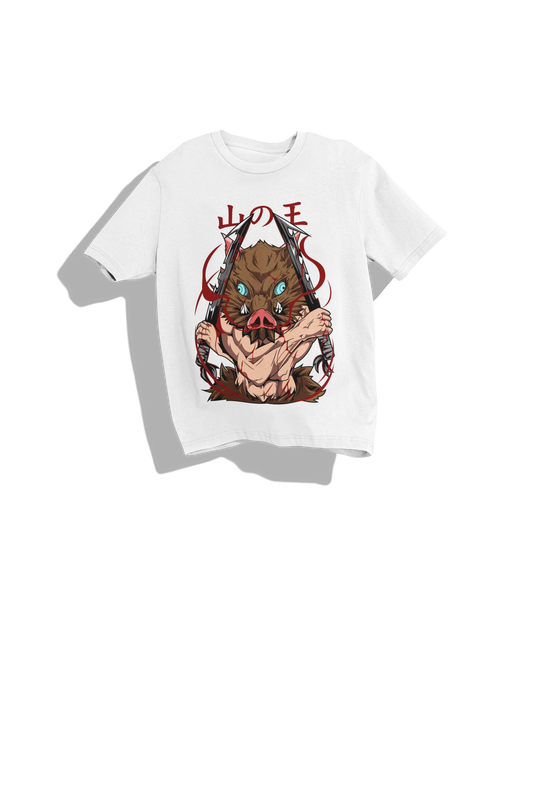 Inosuke Wild Boar Mask - Demon Slayer Premium Heavyweight Tee