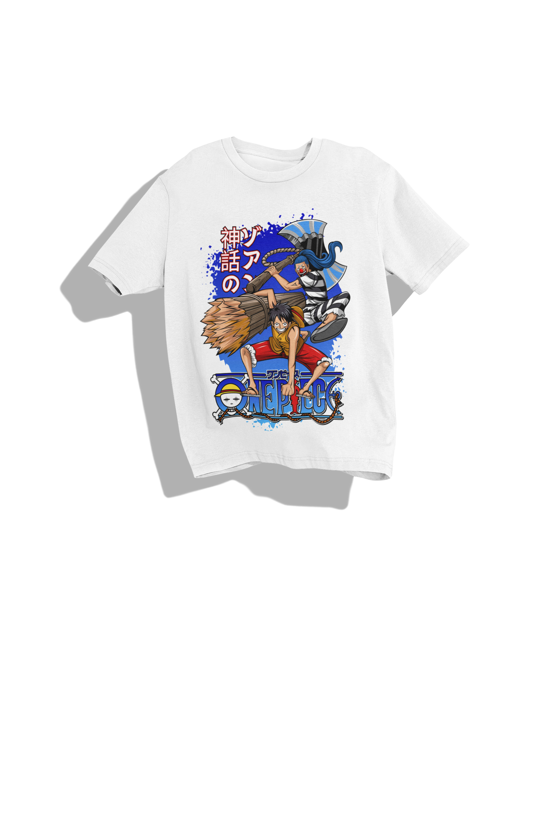 Luffy & Buggy Showdown - One Piece Premium Heavyweight Tee