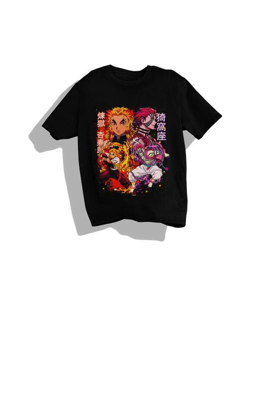 Akaza vs Rengoku Epic Battle - Demon Slayer Heavyweight Tee